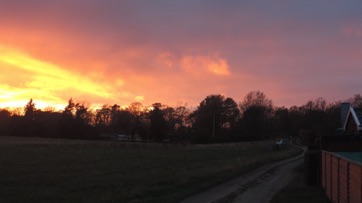 SANDAGERVEJ - LYSTRUP STRAND, solnedgang efterårsdag 2019